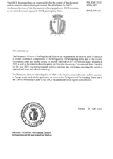 Response by the Delegation of Malta to the Questionnaire on Participating States’ Policy and/or National Practices and Procedures for the Export of Conventional Arms and Related Technology
