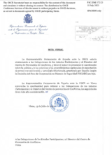 Response by the Delegation of Spain to the Questionnaire on Participating States’ Policy and/or National Practices and Procedures for the Export of Conventional Arms and Related Technology