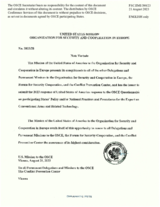 Response by the Delegation of the United States of America to the Questionnaire on Participating States’ Policy and/or National Practices and Procedures for the Export of Conventional Arms and Related Technology