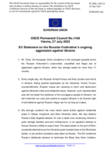 Statement by the Spanish EU Presidency on the Russian Federation’s ongoing aggression against Ukraine