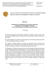 Statement by the Delegation of Armenia on the trilateral Russia-Armenia-Azerbaijan Ministerial meeting