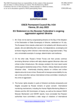 Statement by the Spanish EU Presidency on the Russian Federation’s ongoing aggression against Ukraine