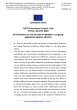 Statement by the Swedish EU Presidency on the Russian Federation’s ongoing aggression against Ukraine
