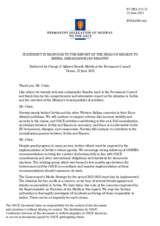 Statement by the Delegation of Norway in response to the report by the Head of the OSCE Mission to Serbia, Ambassador Jan Braathu