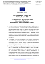 Statement by the Swedish EU Presidency on the International Day for the Elimination of Sexual Violence in Conflict, observed on 19 June 2023