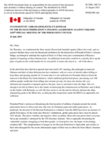 Statement by the Delegation of Canada on the Russian Federation’s ongoing aggression against Ukraine