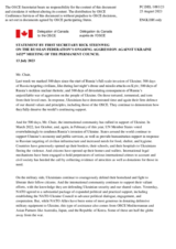 Statement by the Delegation of Canada on the Russian Federation’s ongoing aggression against Ukraine