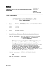 Journal der 1433. Sondersitzung des Ständigen Rates