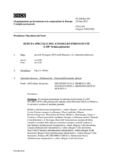 Giornale della 1430a Seduta speciale del Consiglio permanente