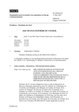 Journal de la 1422ème séance plénière du Conseil