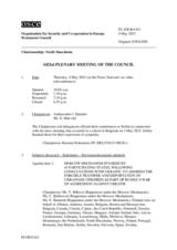Journal of the 1421st Plenary Meeting of the Permanent Council