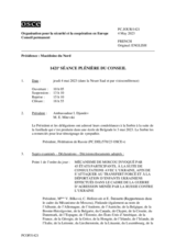 Journal de la 1421ème séance plénière du Conseil