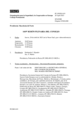 Diario de la 1419ª Sesión plenaria del Consejo Permanente 