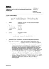 Journal der 1419. Plenarsitzung des Ständigen Rates 