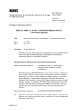 Giornale della 1418a Seduta speciale del Consiglio permanente