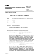 Giornale della 1420a Seduta plenaria del Consiglio permanente