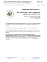 Statement by the Delegation of the United States of America on the International Court of Justice order regarding the Lachin Corridor