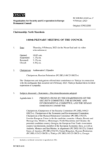 Journal of the 1410th Plenary Meeting of the Permanent Council