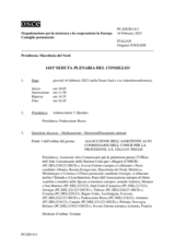 Giornale della 1411a Seduta plenaria del Consiglio permanente