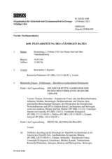 Journal der 1409. Plenarsitzung des Ständigen 