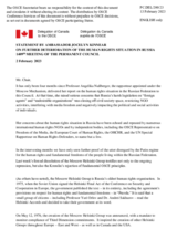 Statement by the Delegation of Canada on the further deterioration of the human rights situation in Russia