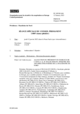 Journal de la 1404ème séance spéciale du Conseil permanent