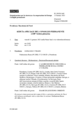 Giornale della 1405a Seduta speciale del Consiglio permanente