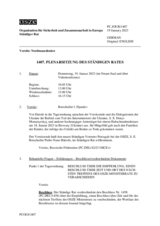 Journal der 1407. Plenarsitzung des Ständigen Rates 