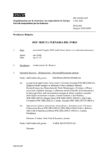 Giornale della 1051a Seduta plenaria del Foro di cooperazione per la sicurezza