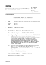 Giornale della 1052a Seduta plenaria del Foro di cooperazione per la sicurezza