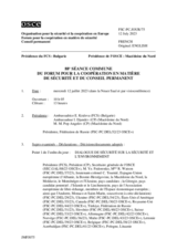 Journal de la 88ème séance commune du Forum pour la coopération en matière de sécurité et du Conseil permanent