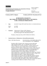 Giornale della 88a Riunione congiunta del Foro di cooperazione per la sicurezza e del Consiglio permanente