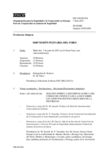 Diario de la 1048ª Sesión plenaria del Foro de Cooperación en materia de Seguridad