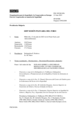 Diario de la 1050ª Sesión plenaria del Foro de Cooperación en materia de Seguridad