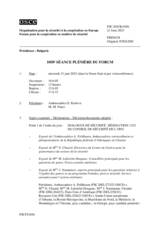 Journal de la 1050ème séance plénière du Forum