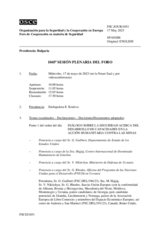 Diario de la 1045ª Sesión plenaria del Foro de Cooperación en materia de Seguridad