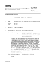 Giornale della 1041a Seduta plenaria del Foro di cooperazione per la sicurezza