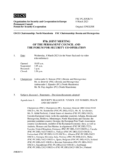 Journal of the 87th Joint Meeting of the Forum for Security Co-operation and the Permanent Council