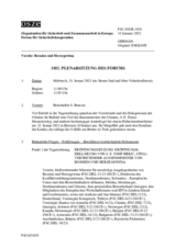 Journal der 1032. Plenarsitzung des Forums