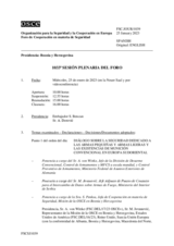 Diario de la 1033ª Sesión plenaria del Foro de Cooperación en materia de Seguridad