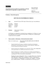Journal de la 1035ème séance plénière du Forum