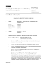 Journal der 1036. Plenarsitzung des Forums