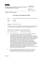 Giornale della 1037a Seduta plenaria del Foro di cooperazione per la sicurezza