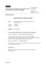 Diario de la 1018ª Sesión plenaria del Foro de Cooperación en materia de Seguridad