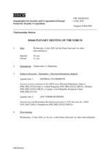 Journal of the 1016th Plenary Meeting of the Forum for Security Co-operation