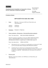 Diario de la 1009ª Sesión plenaria del Foro de Cooperación en materia de Seguridad