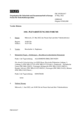 Journal der 1011. Plenarsitzung des Forums