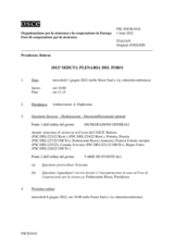 Giornale della 1012a Seduta plenaria del Foro di cooperazione per la sicurezza