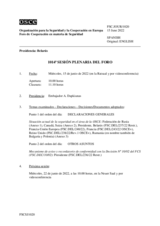 Diario de la 1014ª Sesión plenaria del Foro de Cooperación en materia de Seguridad