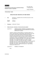 Journal of the 1054th Plenary Meeting of the Forum for Security Co-operation